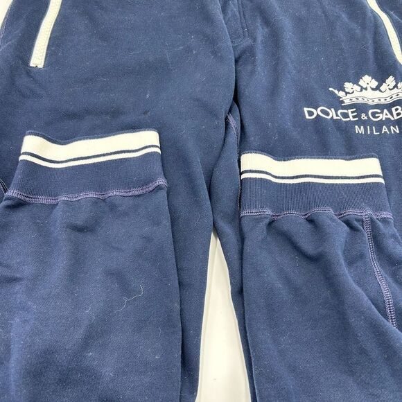 Men’s Dolce & Gabbana crown logo rib bottom sweatpants size 52 made in Italy - Picture 3 of 10